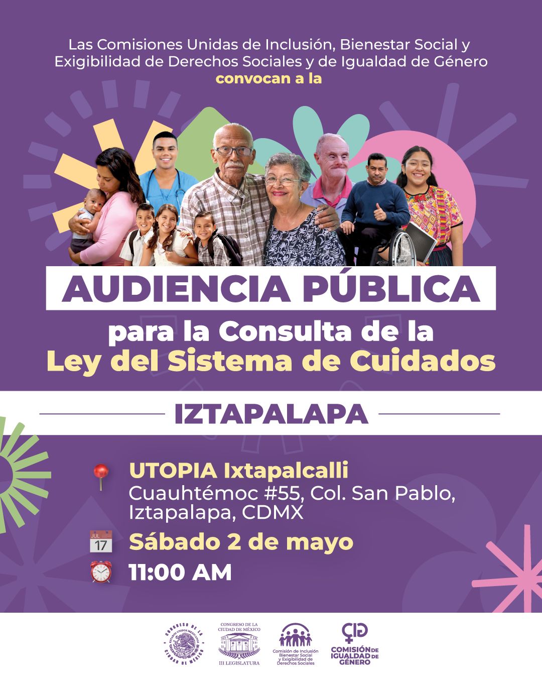 Audiancia Pública Iztapalapa, UTOPIA Ixtapalcalli, 2 de Mayo 2026, 11:00 am