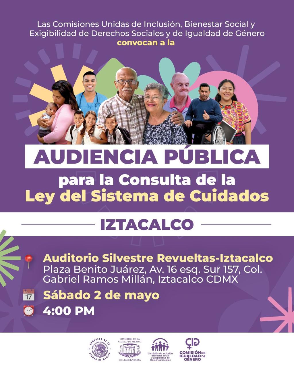 Audiancia Pública Iztacalco, auditorio Silvestre Revueltas-Iztacalco, 2 de Mayo 2026, 04:00 pm
