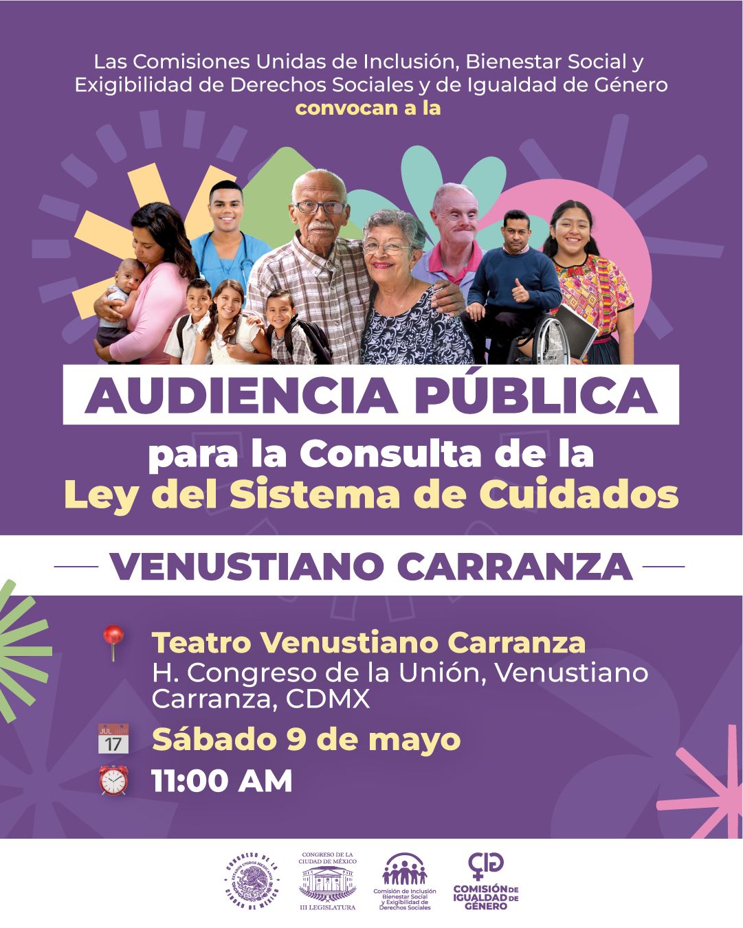 Audiancia Pública Venustiano Carranza, teatro Venustiano Carranza, 9 de Mayo 2026, 11:00 am