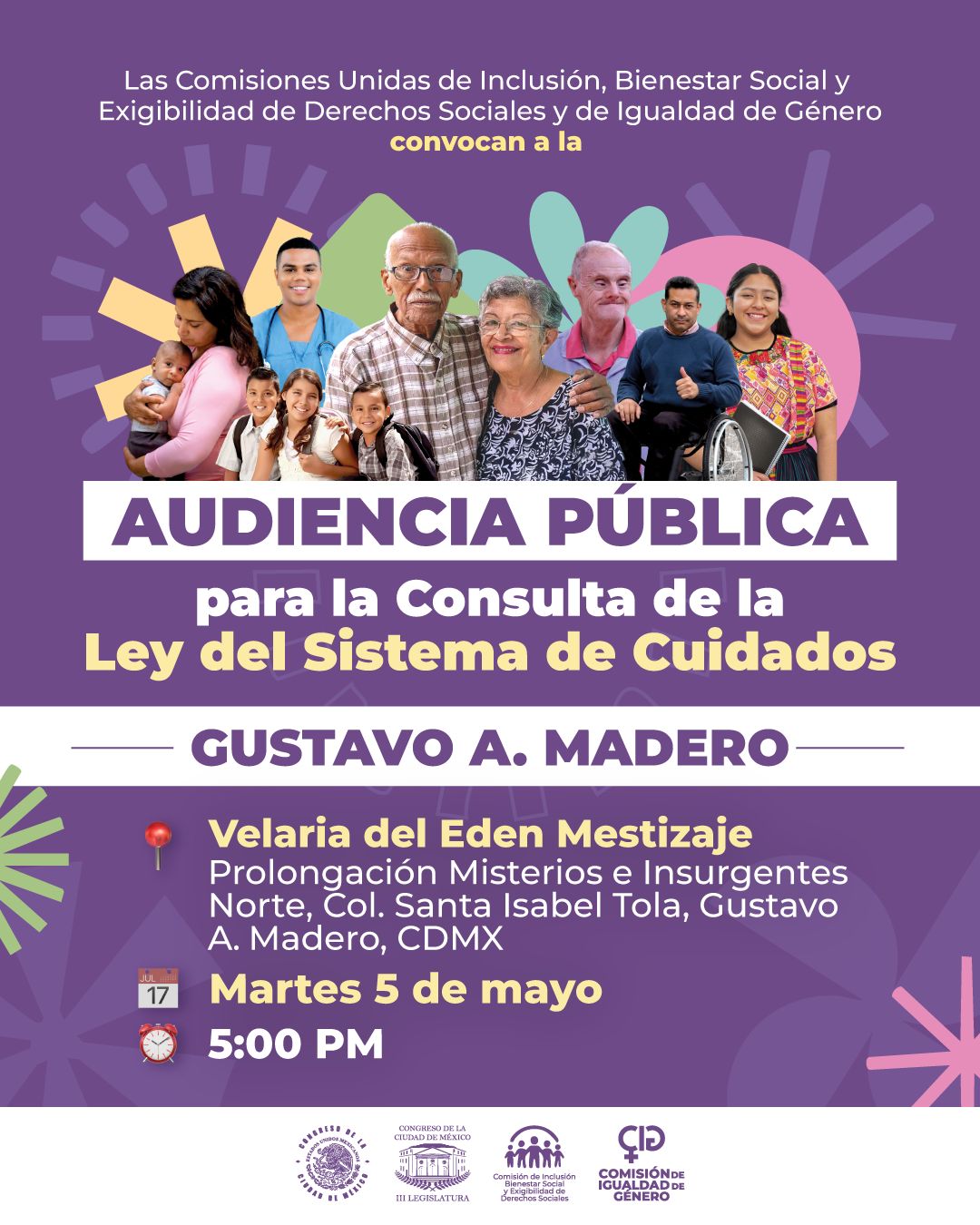 Audiancia Pública Gustavo A. Madero, Velaria del Eden Mestizaje, 5 de Mayo 2026, 05:00 pm