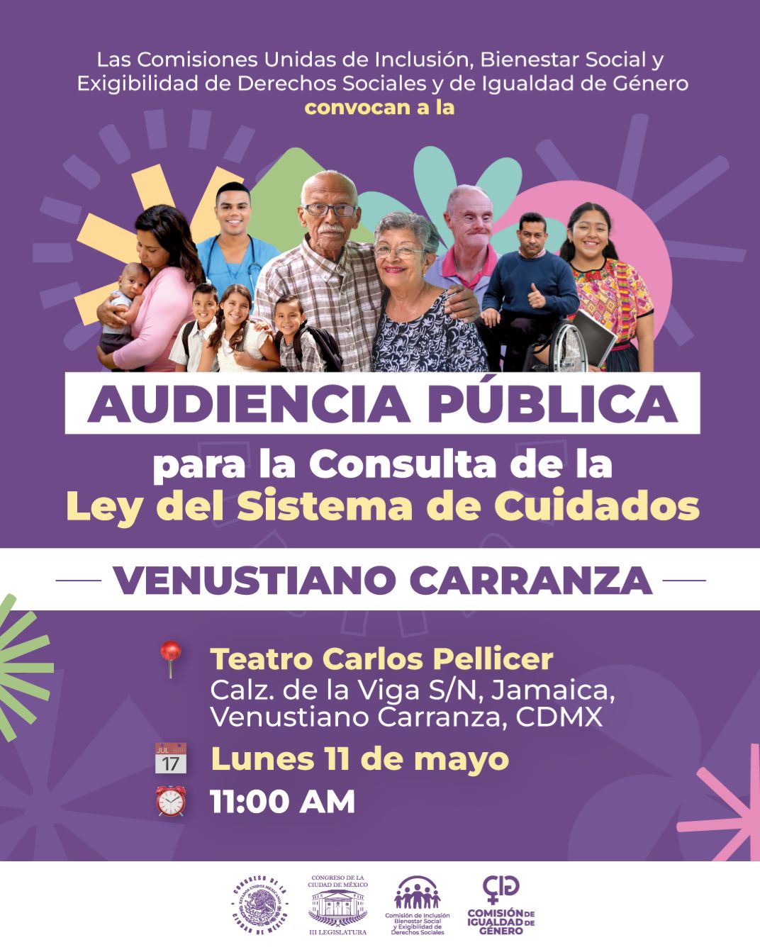 Audiancia Pública Venustiano Carranza, teatro Carlos Pellicer, 11 de Mayo 2026, 11:00 am