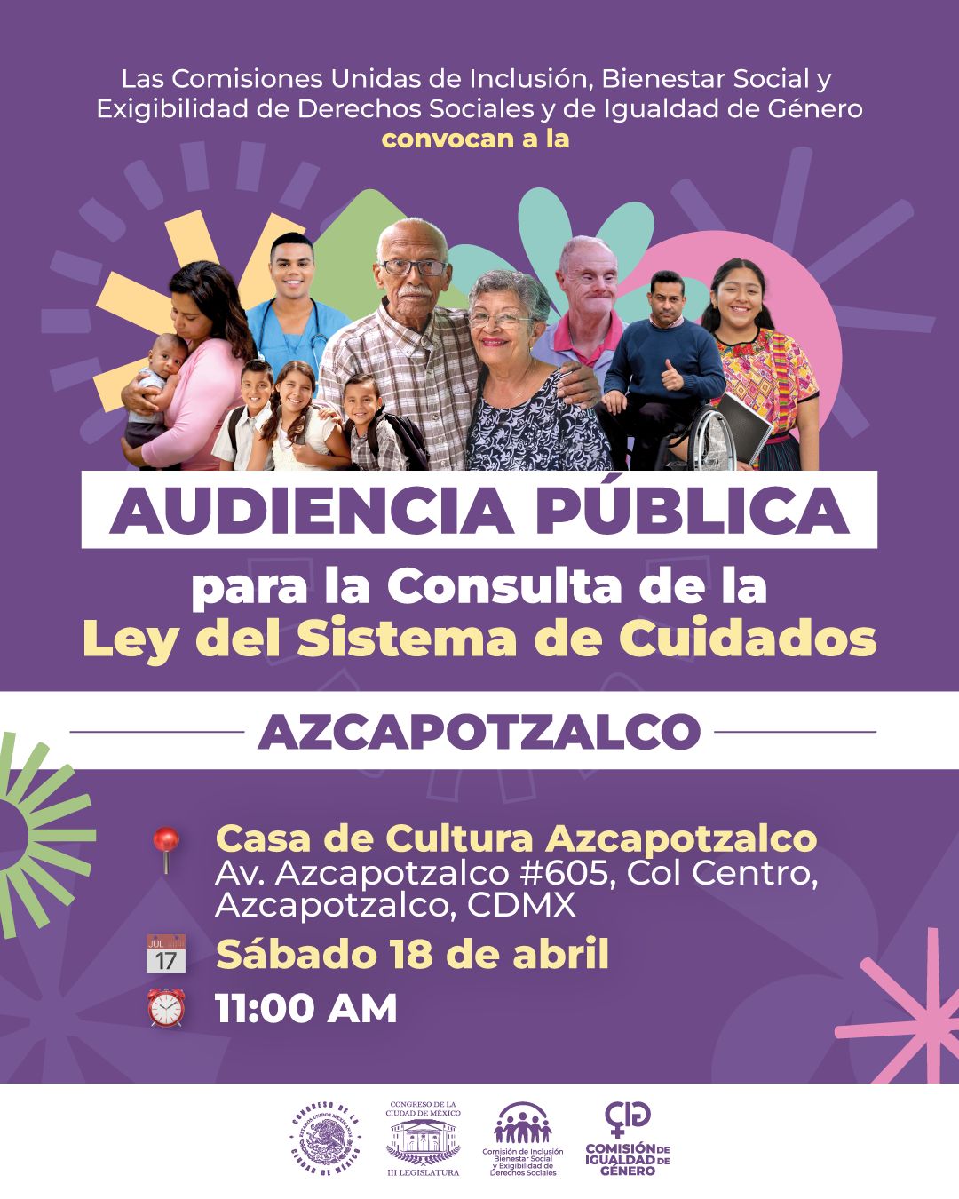 Audiancia Pública Azcapotzalco, casa de cultura Azcapotzalco, 18 de Abril 2026, 11:00 am
