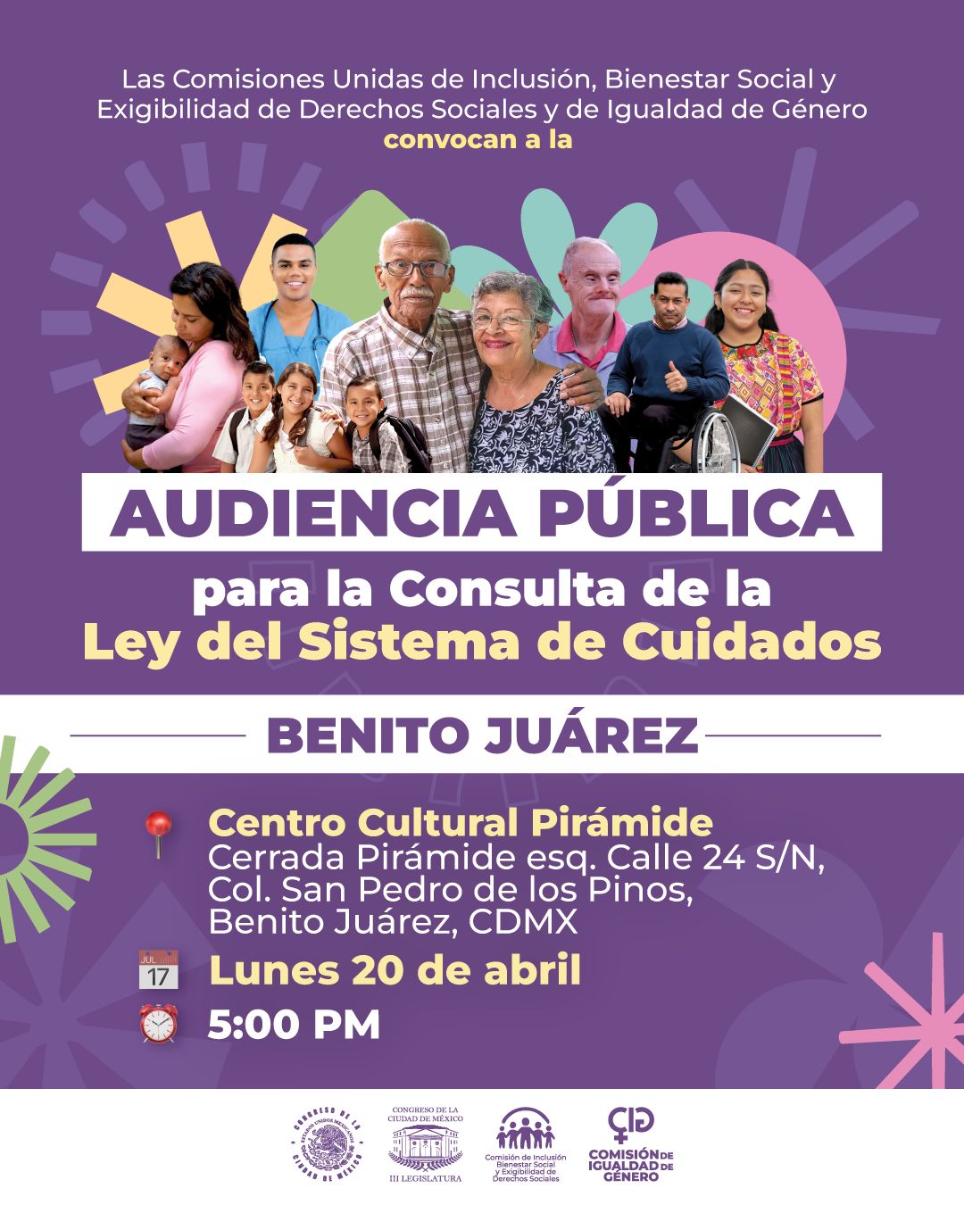 Audiancia Pública Benito Juárez, centro cultural pirámide, 20 de Abril 2026, 05:00 pm